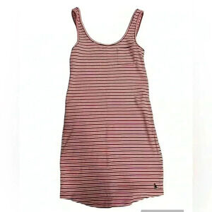 Jack Wills Ladies Tank Top Dress size 8 Black Peach and White